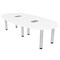Skutchi Designs 45 in W, 96 in L, 29 in H, Engineered Wood Top, White H-BOVL-4693-PT-09-EL - alternate 1